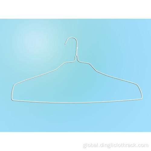 Newest Fashion Shoulder Shirt Hanger 18"14.5g/14G White Powder Square Shoulder Shirt Hanger Manufactory